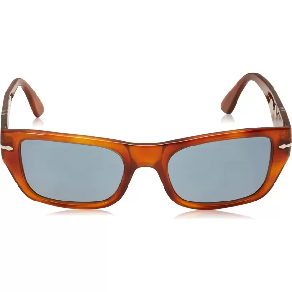 Persol PO3268S Rectangular SunglassesTerra Di SienaLight Blue