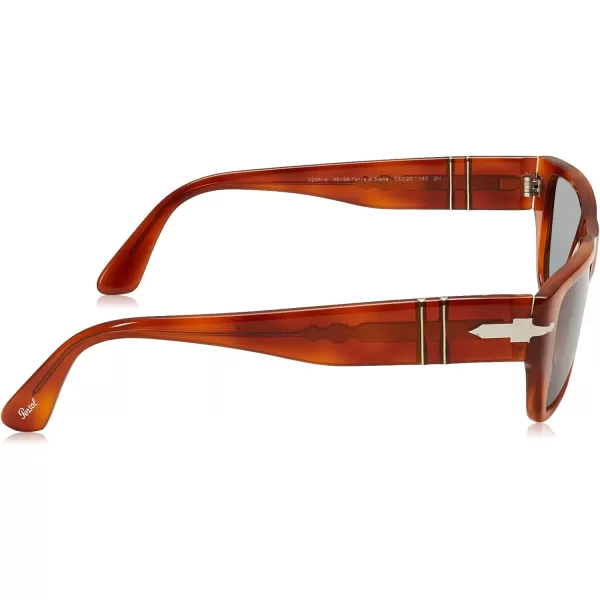 Persol PO3268S Rectangular SunglassesTerra Di SienaLight Blue