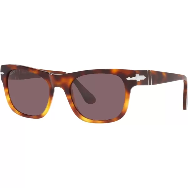 Persol PO3269S Square SunglassesDark TortoiseLight TortoiseDark Violet Polarized