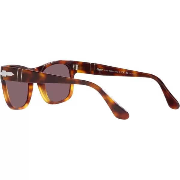 Persol PO3269S Square SunglassesDark TortoiseLight TortoiseDark Violet Polarized