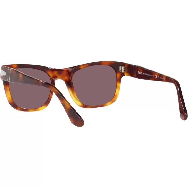 Persol PO3269S Square SunglassesDark TortoiseLight TortoiseDark Violet Polarized