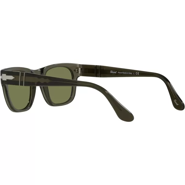 Persol PO3269S Square SunglassesOpal SmokeLight Green