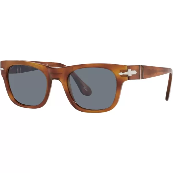 Persol PO3269S Square SunglassesTerra Di SienaLight Blue
