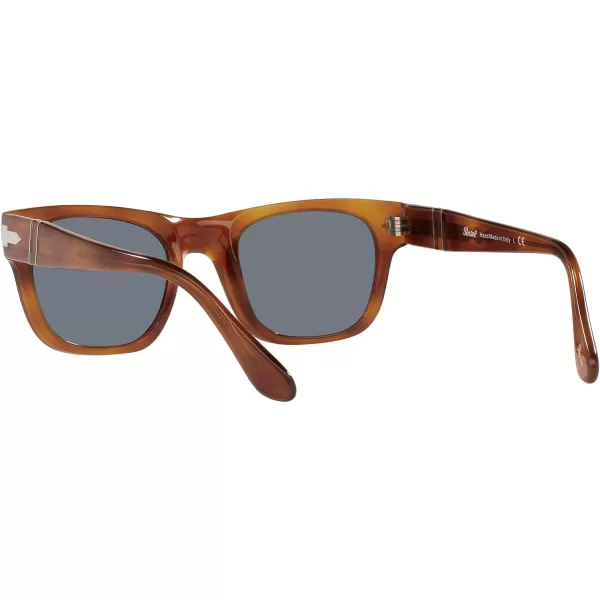 Persol PO3269S Square SunglassesTerra Di SienaLight Blue