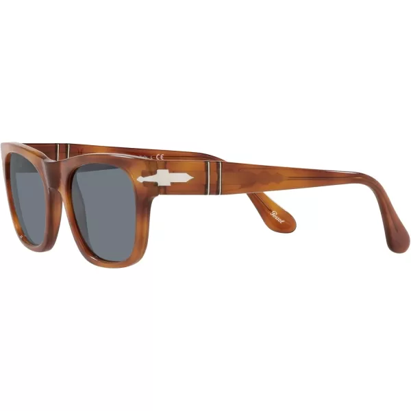 Persol PO3269S Square SunglassesTerra Di SienaLight Blue