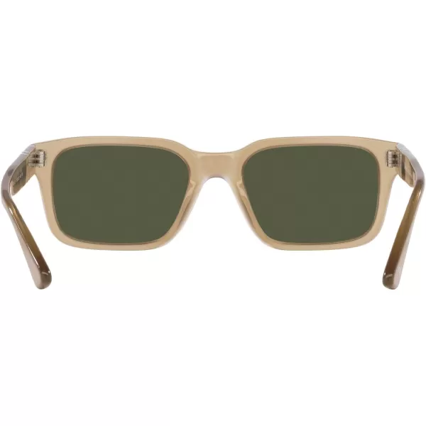 Persol PO3272S Rectangular SunglassesBeige OpalGreen