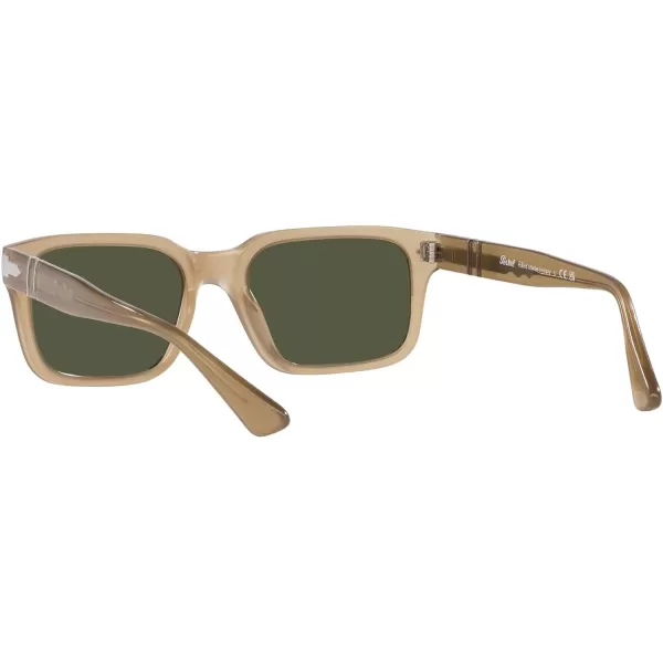 Persol PO3272S Rectangular SunglassesBeige OpalGreen