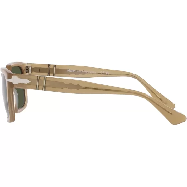 Persol PO3272S Rectangular SunglassesBeige OpalGreen