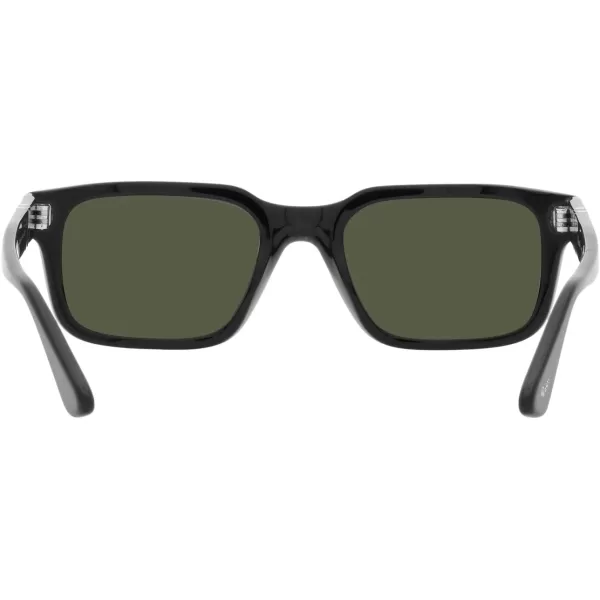 Persol PO3272S Rectangular SunglassesBlackGreen