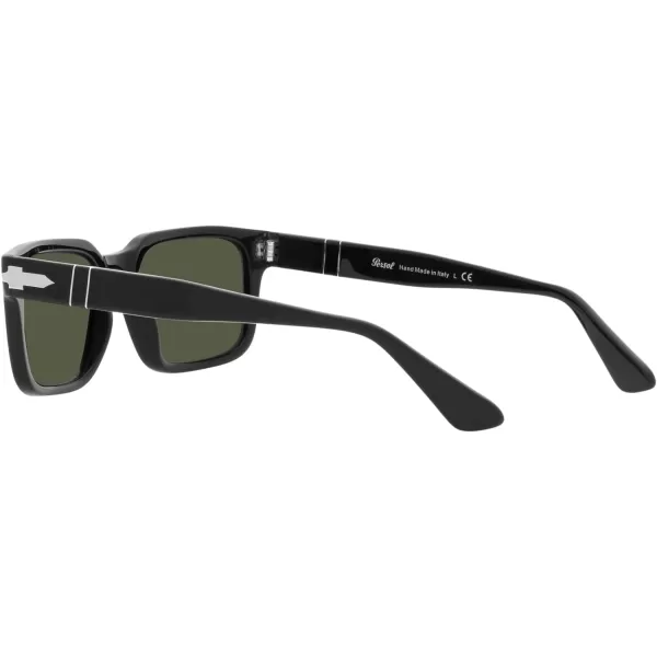 Persol PO3272S Rectangular SunglassesBlackGreen