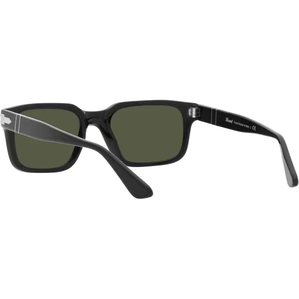 Persol PO3272S Rectangular SunglassesBlackGreen