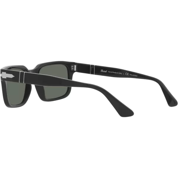 Persol PO3272S Rectangular SunglassesBlackGreen Polarized