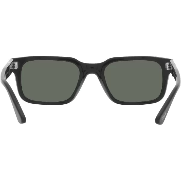 Persol PO3272S Rectangular SunglassesBlackGreen Polarized