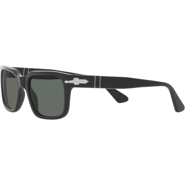 Persol PO3272S Rectangular SunglassesBlackGreen Polarized