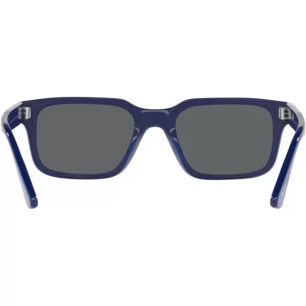 Persol PO3272S Rectangular SunglassesSolid BlueDark Grey