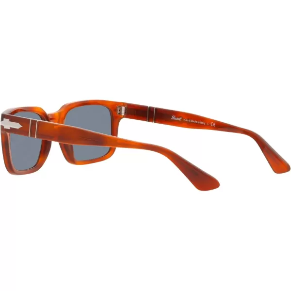 Persol PO3272S Rectangular SunglassesTerra Di SienaLight Blue