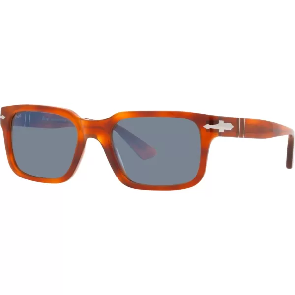 Persol PO3272S Rectangular SunglassesTerra Di SienaLight Blue