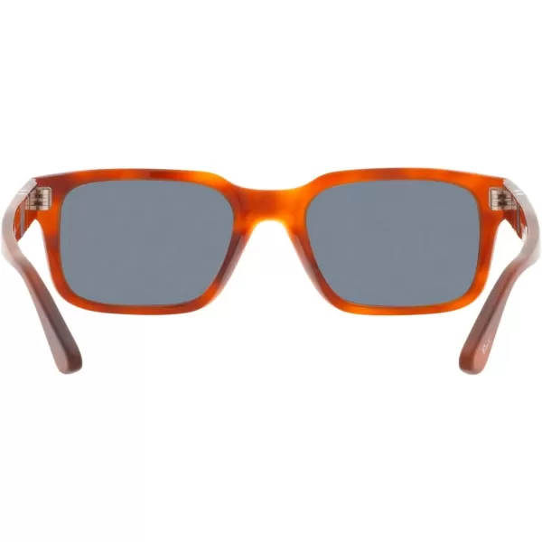 Persol PO3272S Rectangular SunglassesTerra Di SienaLight Blue