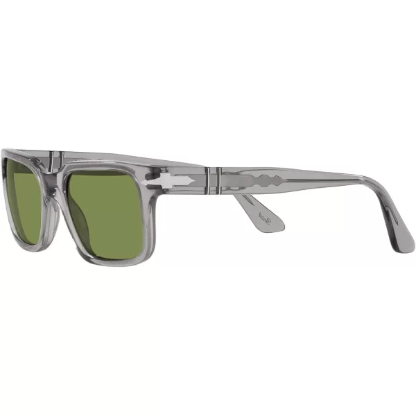 Persol PO3272S Rectangular SunglassesTransparent GreyGreen