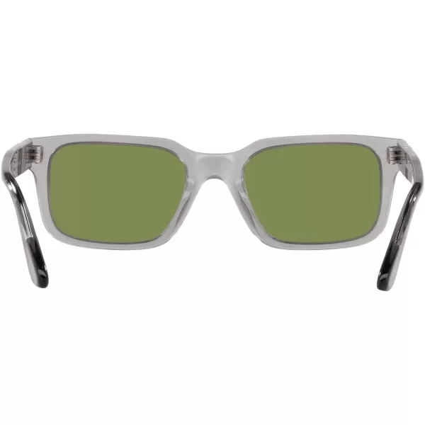 Persol PO3272S Rectangular SunglassesTransparent GreyGreen