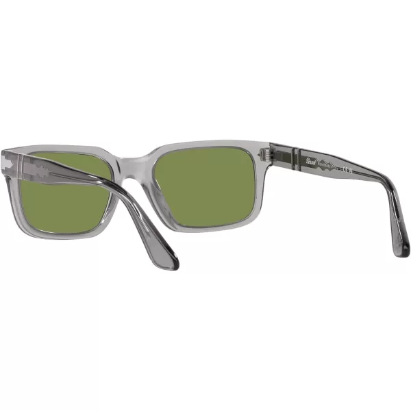 Persol PO3272S Rectangular SunglassesTransparent GreyGreen