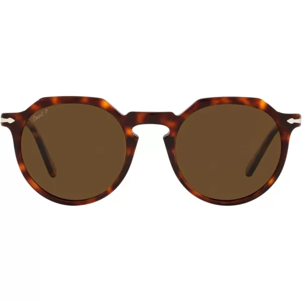 Persol PO3281S Round SunglassesHavanaBrown Polarized