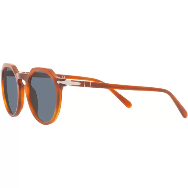 Persol PO3281S Round SunglassesTerra Di SienaLight Blue