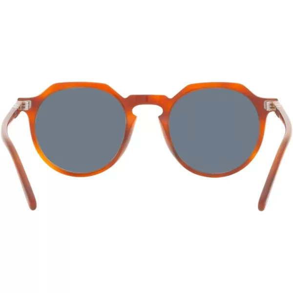 Persol PO3281S Round SunglassesTerra Di SienaLight Blue