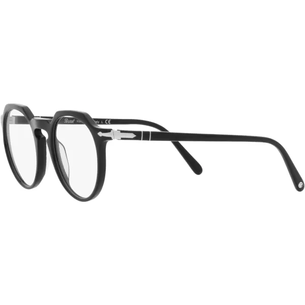 Persol PO3281V Round Prescription Eyewear FramesBlackDemo Lens