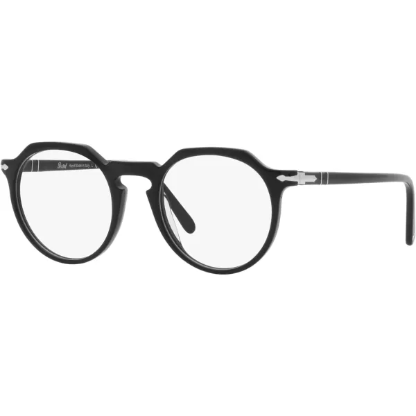 Persol PO3281V Round Prescription Eyewear FramesBlackDemo Lens