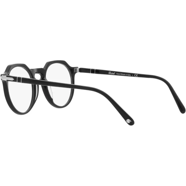 Persol PO3281V Round Prescription Eyewear FramesBlackDemo Lens