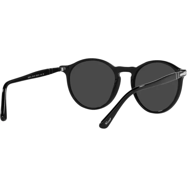 Persol PO3285S Round SunglassesBlackBlack Polarized