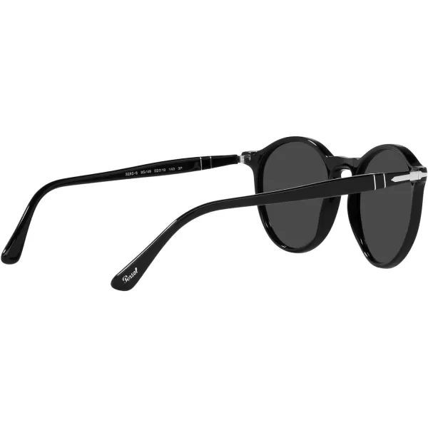 Persol PO3285S Round SunglassesBlackBlack Polarized