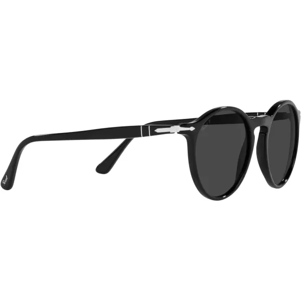 Persol PO3285S Round SunglassesBlackBlack Polarized