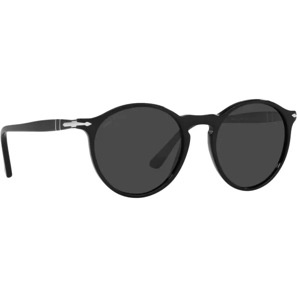 Persol PO3285S Round SunglassesBlackBlack Polarized