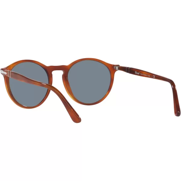 Persol PO3285S Round SunglassesTerra Di SienaLight Blue