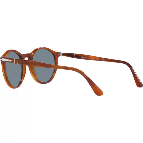 Persol PO3285S Round SunglassesTerra Di SienaLight Blue