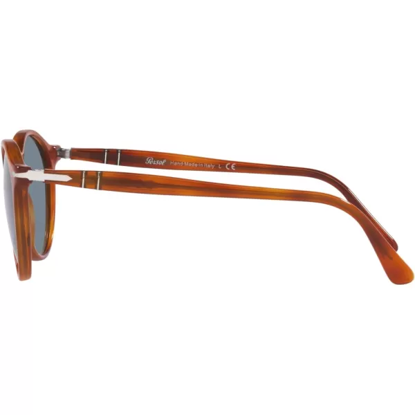 Persol PO3285S Round SunglassesTerra Di SienaLight Blue