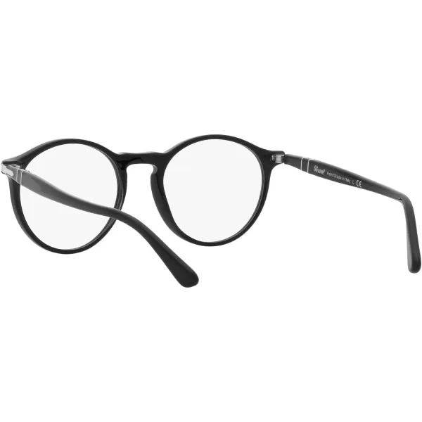 Persol PO3285V Round Prescription Eyewear FramesBlackDemo Lens