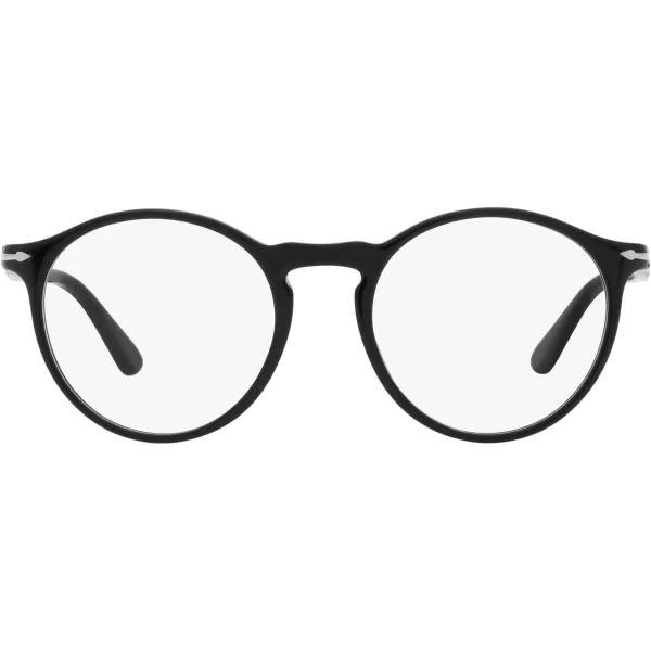 Persol PO3285V Round Prescription Eyewear FramesBlackDemo Lens