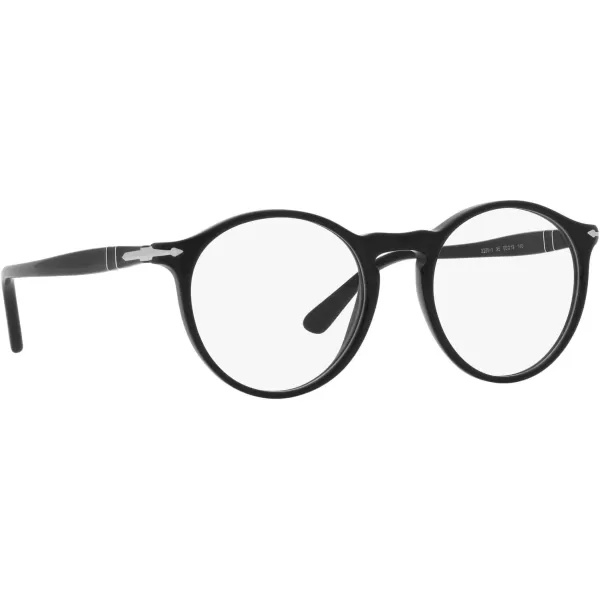 Persol PO3285V Round Prescription Eyewear FramesBlackDemo Lens