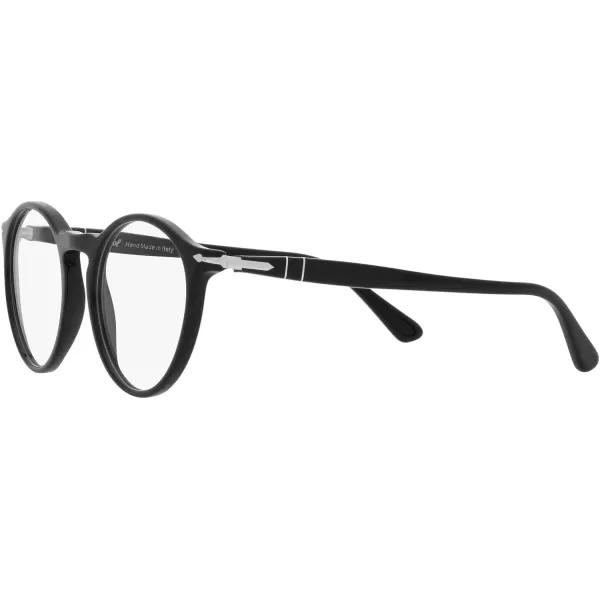 Persol PO3285V Round Prescription Eyewear FramesBlackDemo Lens