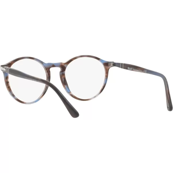 Persol PO3285V Round Prescription Eyewear FramesStriped BlueDemo Lens