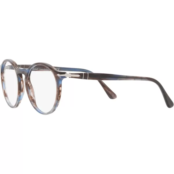 Persol PO3285V Round Prescription Eyewear FramesStriped BlueDemo Lens