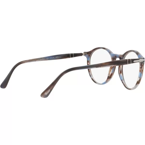 Persol PO3285V Round Prescription Eyewear FramesStriped BlueDemo Lens