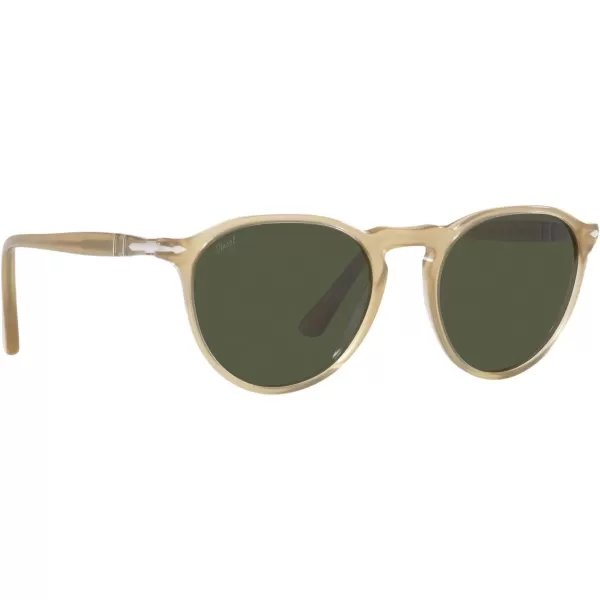 Persol PO3286S Round SunglassesBeige OpalGreen