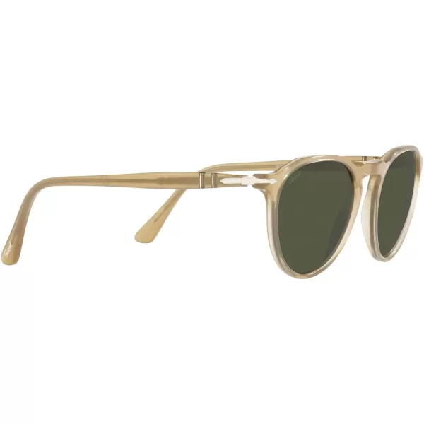 Persol PO3286S Round SunglassesBeige OpalGreen