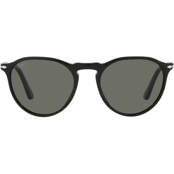 Persol PO3286S Round SunglassesBlackGreen Polarized