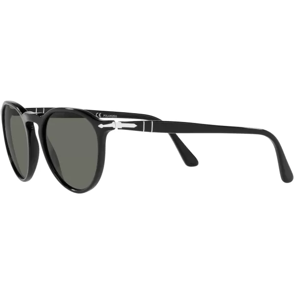 Persol PO3286S Round SunglassesBlackGreen Polarized