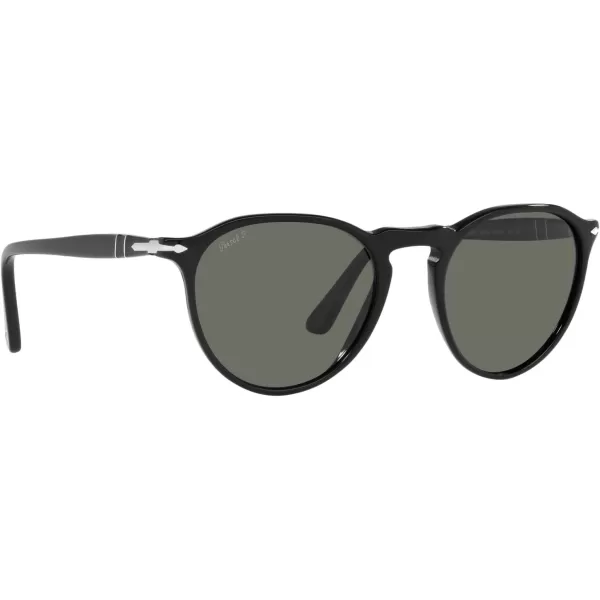 Persol PO3286S Round SunglassesBlackGreen Polarized